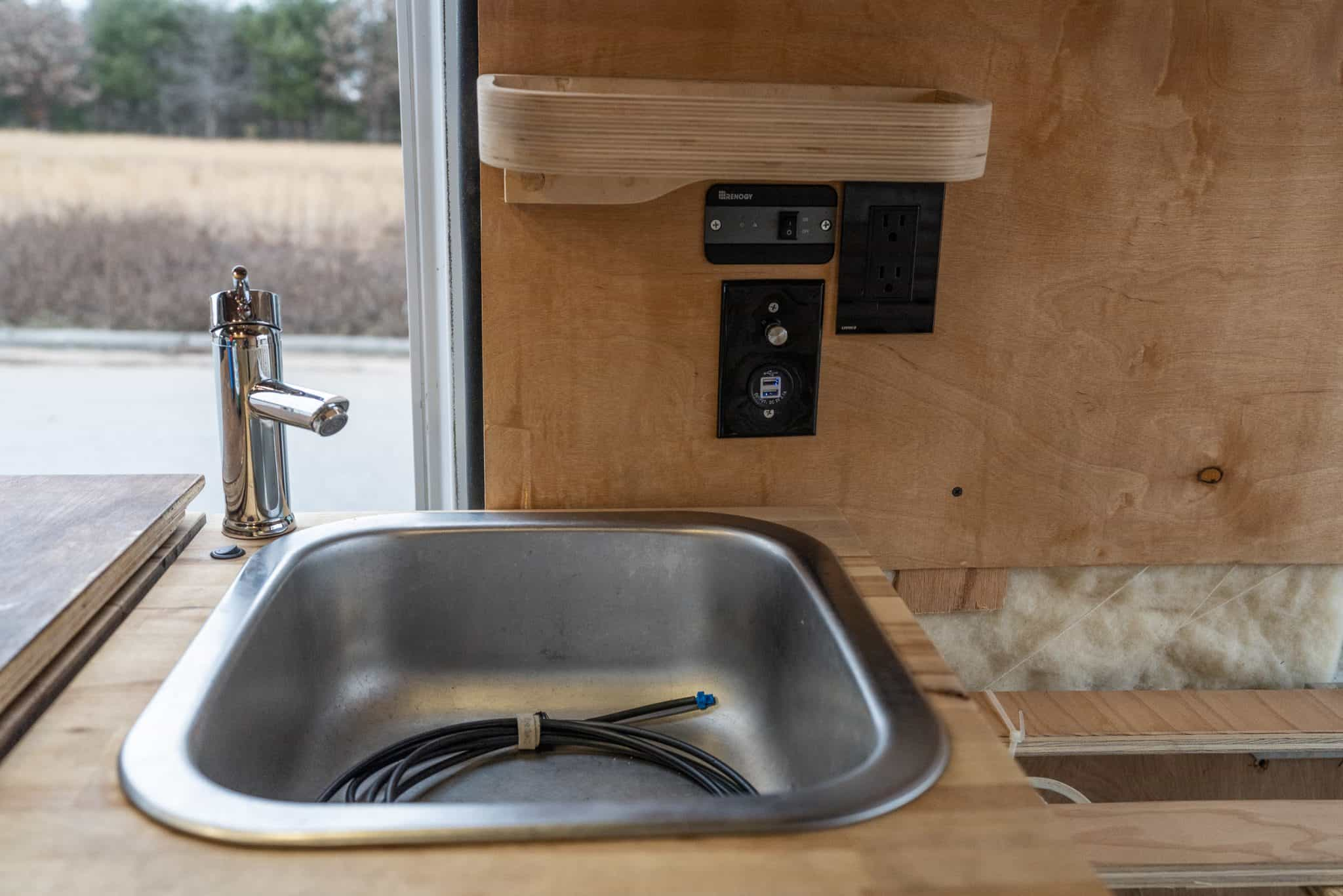 Sink in Camper Van Conversion