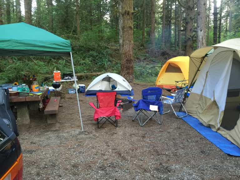 Camp in Olympic National Park