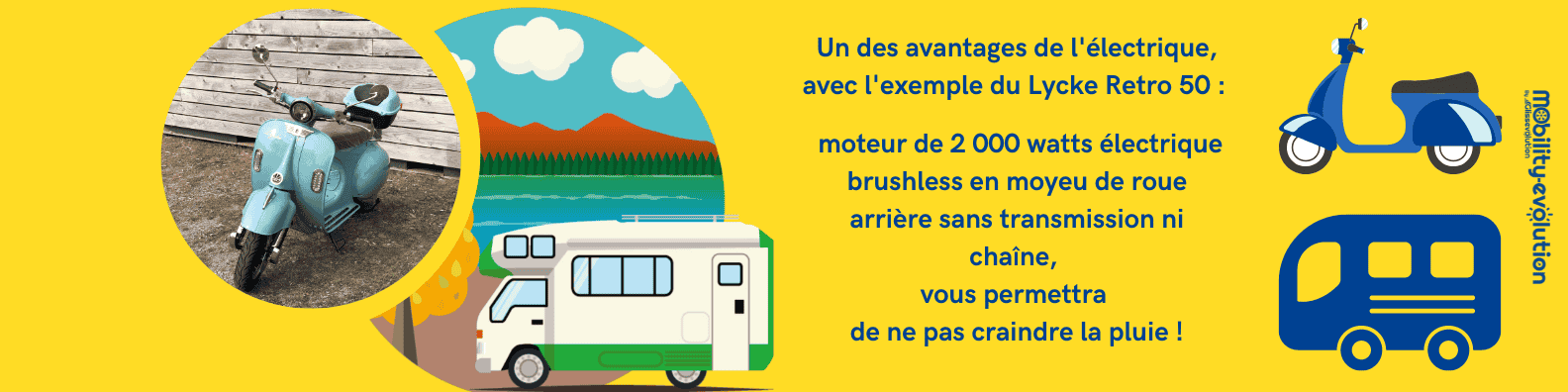 Les scooters électriques sur camping-cars