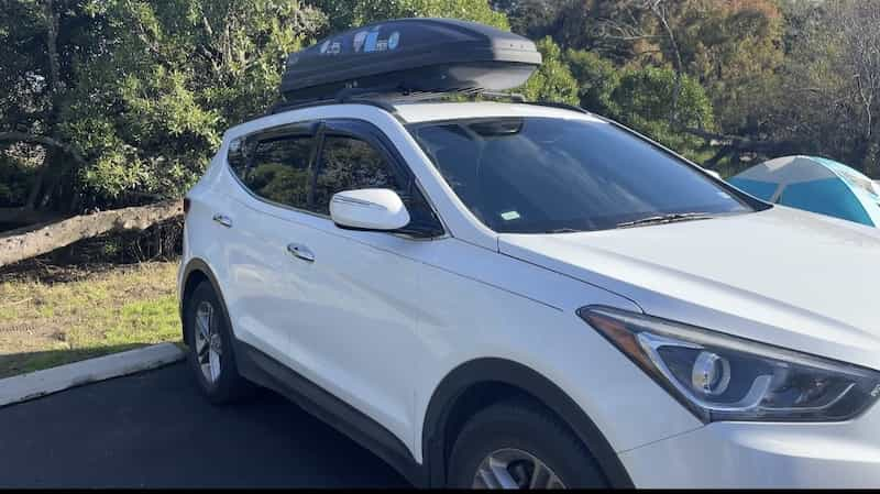 Our car at a campground in san luis obispo california