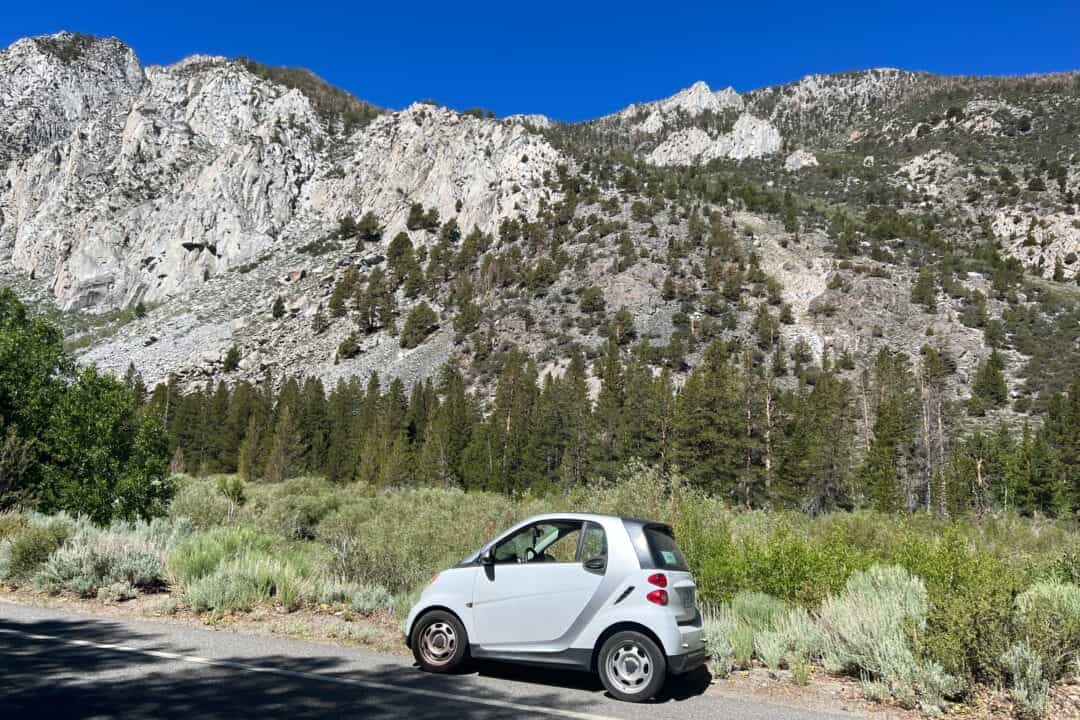 Smart Cars get 38 miles per gallon.