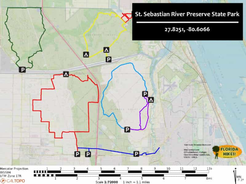 St Sebastian River Preserve State Park Trail Map